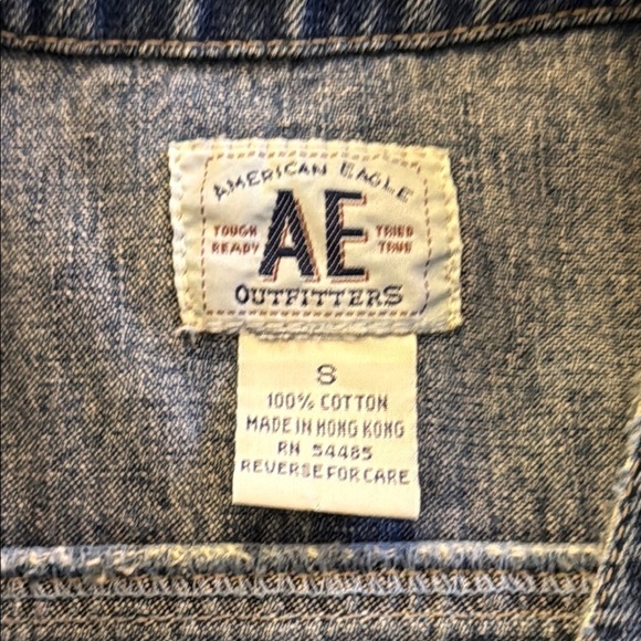 VINTAGE Y2K American Eagle Outfitters Denim Vest #518 - Picture 5 of 12